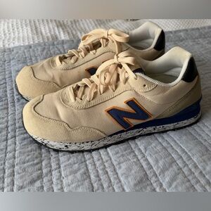 New Balance 515 Men's Cream Beige Tan Orange and Blue Size 10.5 Sneakers NEW